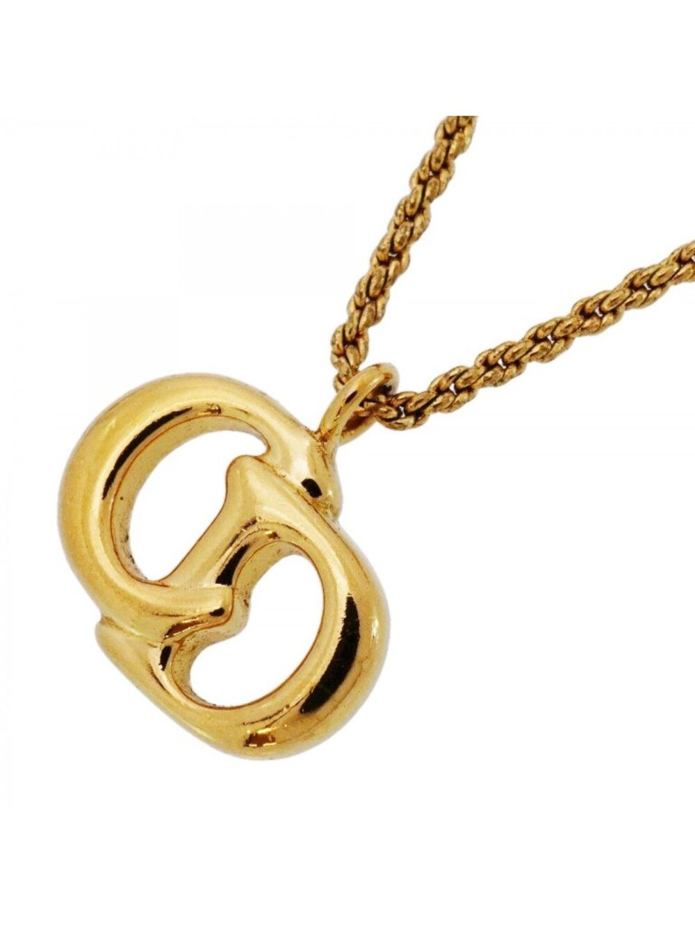 ★SOLD★ Dior Necklace CD Logo Gold Plated - Picture 1 of 5